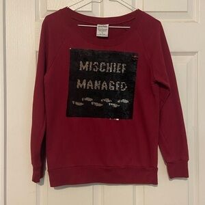 Harry Potter Sweater Medium Adult Red Pullover Sequin Stretch Movie Womens Small